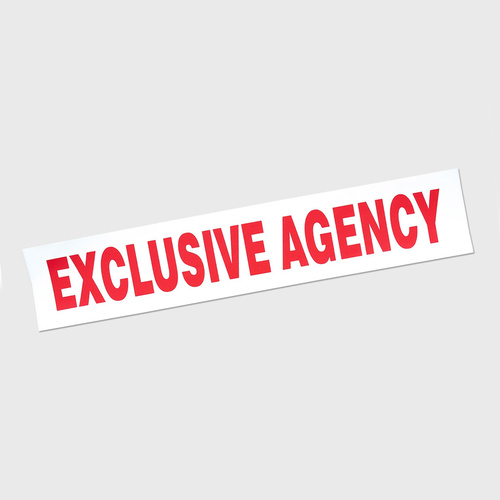 Sticker vinyl: EXCLUSIVE AGENCY