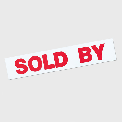 Sticker vinyl: SOLD BY