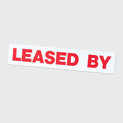Sticker vinyl: LEASED BY