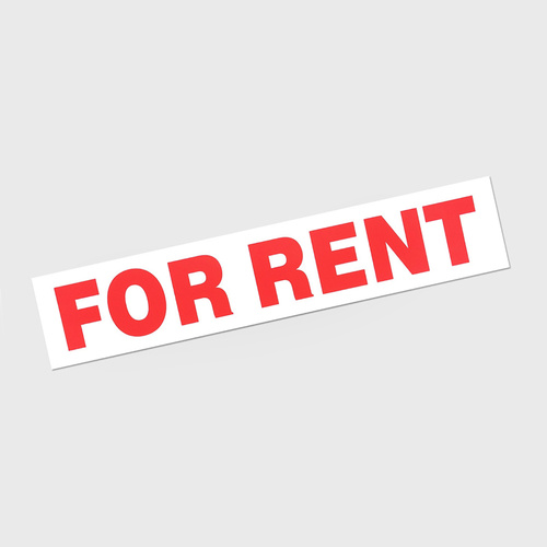 Sticker vinyl: FOR RENT