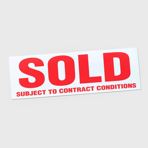 Sticker Large: SOLD SUBJ TO CONT COND