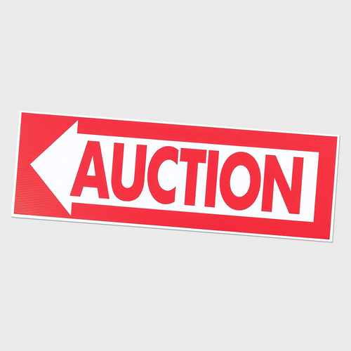 Corflute Large: AUCTION Left Arrow