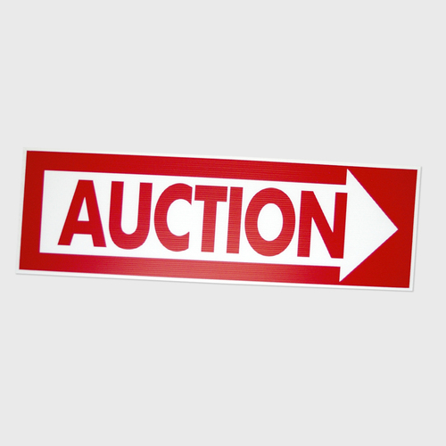Corflute Large: AUCTION Right Arrow