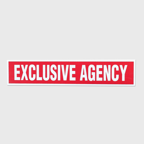 Corflute: EXCLUSIVE AGENCY