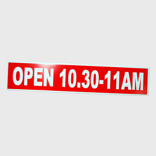 Corflute: Open 10.30 - 11am