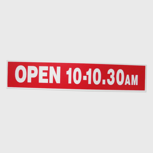 Corflute: Open 10 - 10.30am