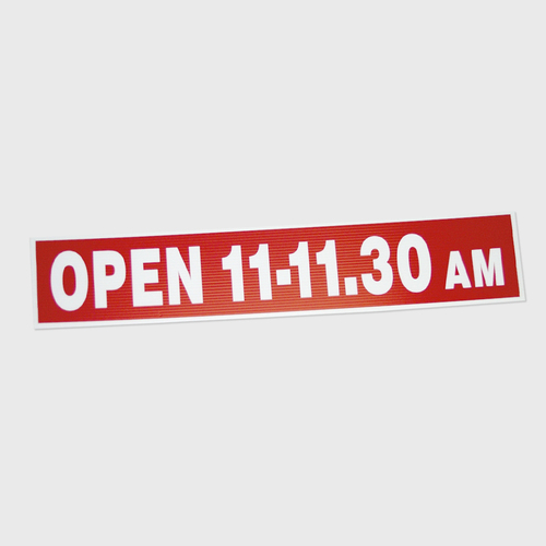 Corflute: Open 11 - 11.30am