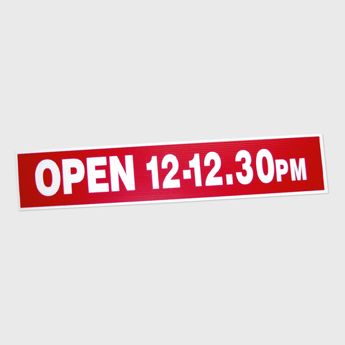 Corflute: Open 12 - 12.30pm