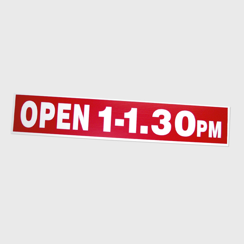 Corflute: Open 1 - 1.30pm