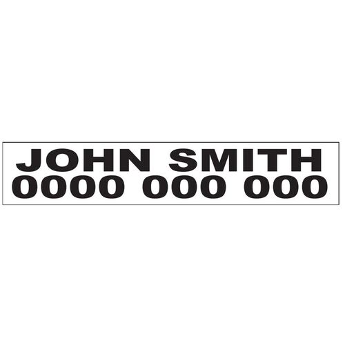 Agent Contact Stickers 380mm x 70mm Pack of 100