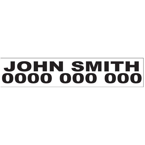Agent Contact Stickers 500mm x 100mm Pack of 200