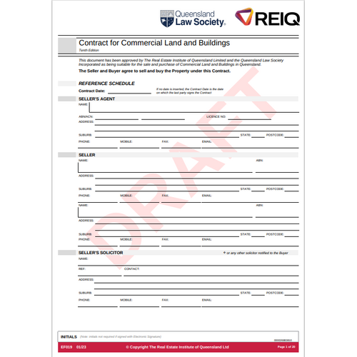 Contract for Commercial Land and Buildings and Conditions (3 pack)