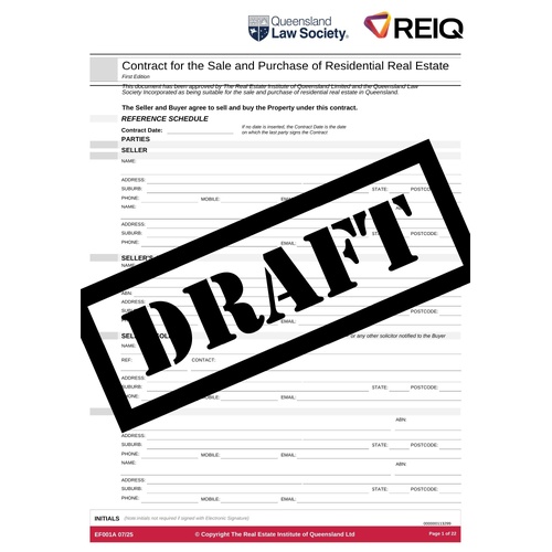 Contract for Sale and Purchase of Residential Real Estate 