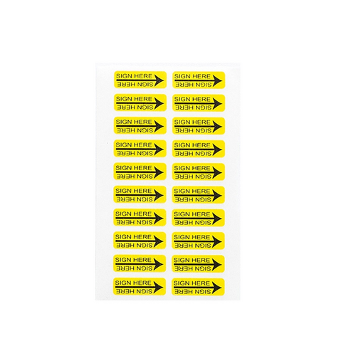 Sticker: SIGN HERE